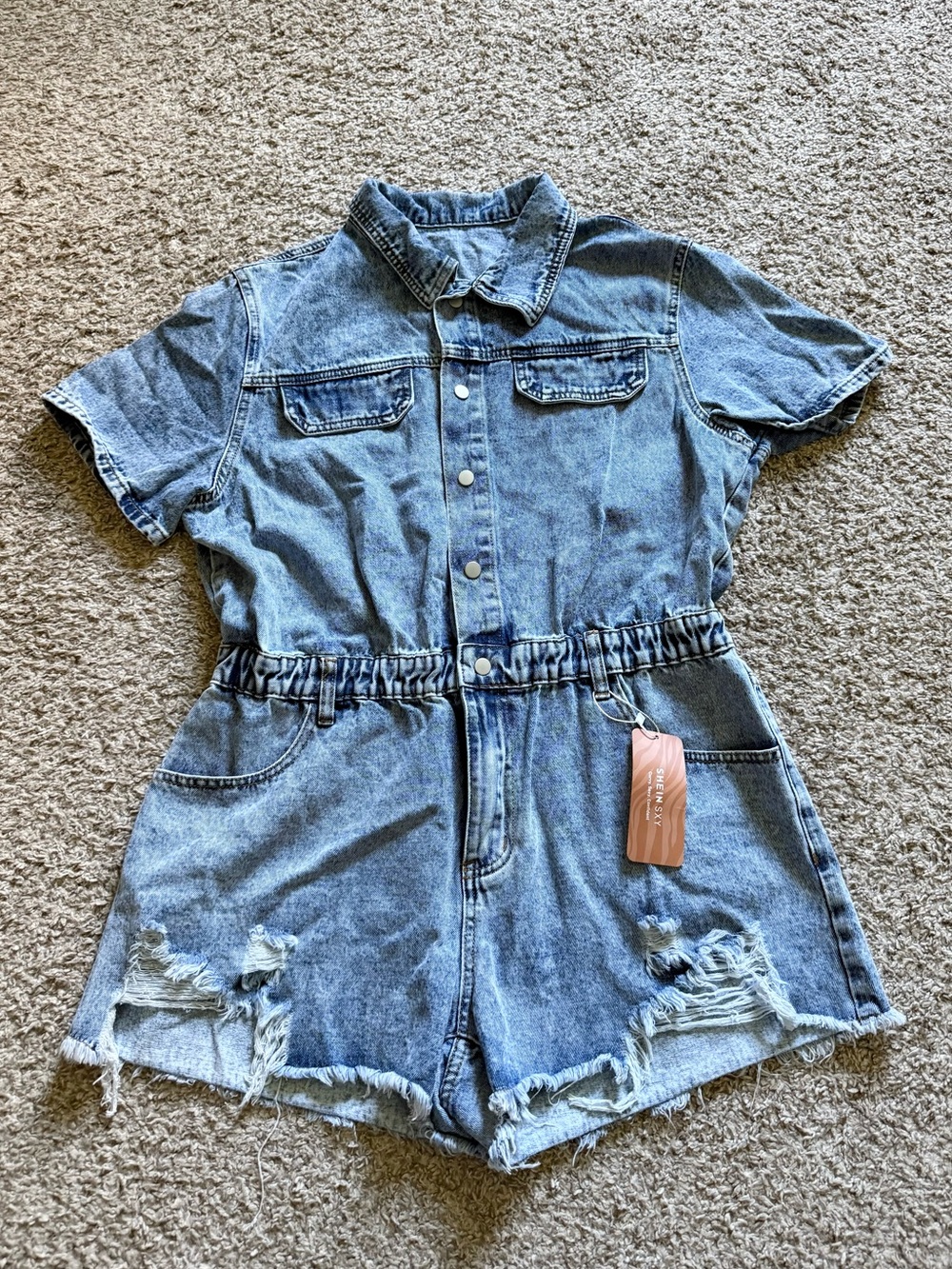 NWT Shein Denim Romper